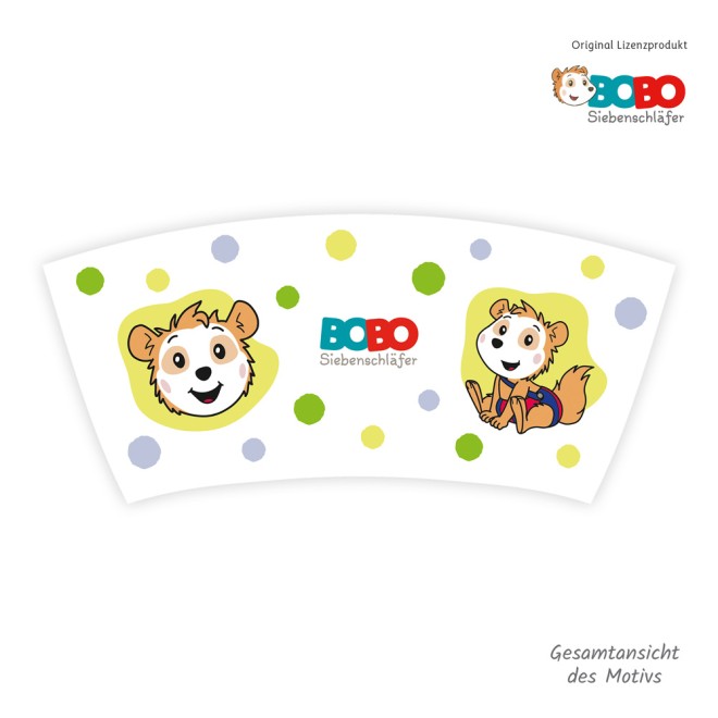 Kindertasse BOBO Punkte grün