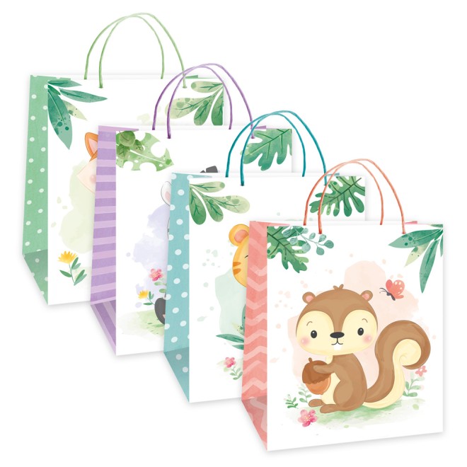 3D-Geschenktasche Kinder "Tiere" groß