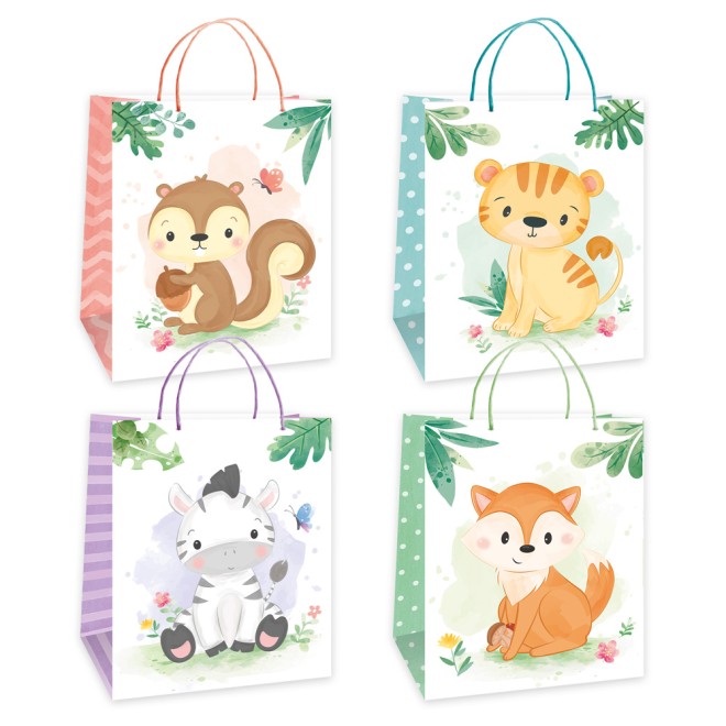 3D-Geschenktasche Kinder "Tiere" groß