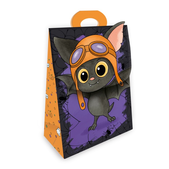 Geschenktasche mit Verschluss Gruselfreunde Fledermaus