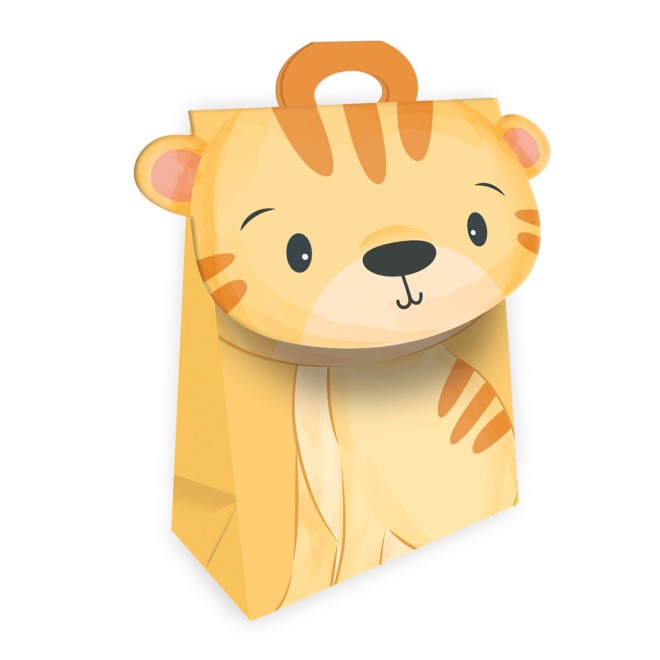Geschenktasche mit Verschluß "Tiger"