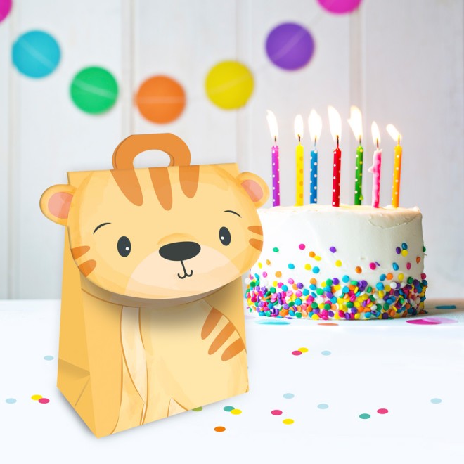 Geschenktasche mit Verschluß "Tiger"