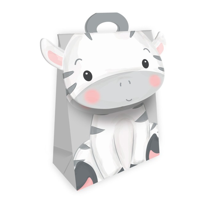 Geschenktasche mit Verschluß "Zebra"