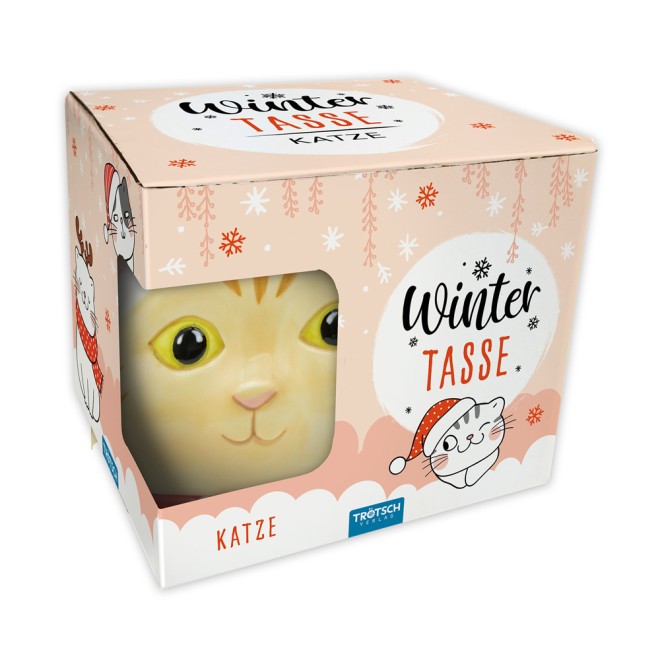 Wintertasse Katze groß