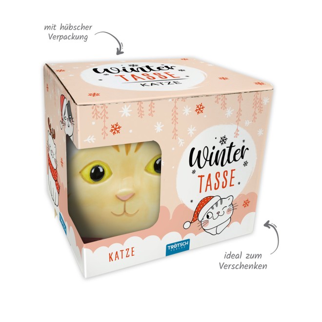 Wintertasse Katze groß
