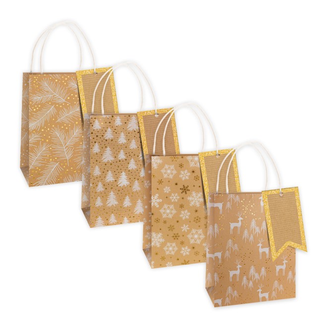 Weihnachtstasche Kraftpapier klein