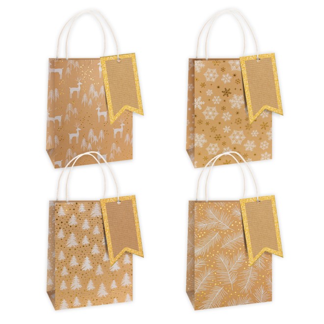 Weihnachtstasche Kraftpapier klein