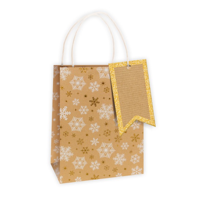 Weihnachtstasche Kraftpapier klein