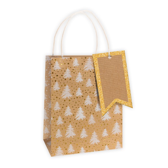 Weihnachtstasche Kraftpapier klein