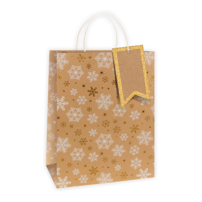Weihnachtstasche Kraftpapier medium