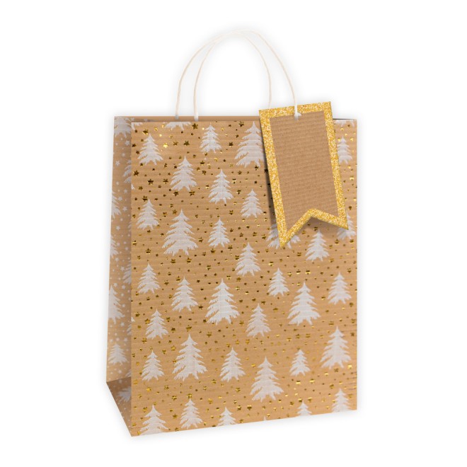 Weihnachtstasche Kraftpapier medium