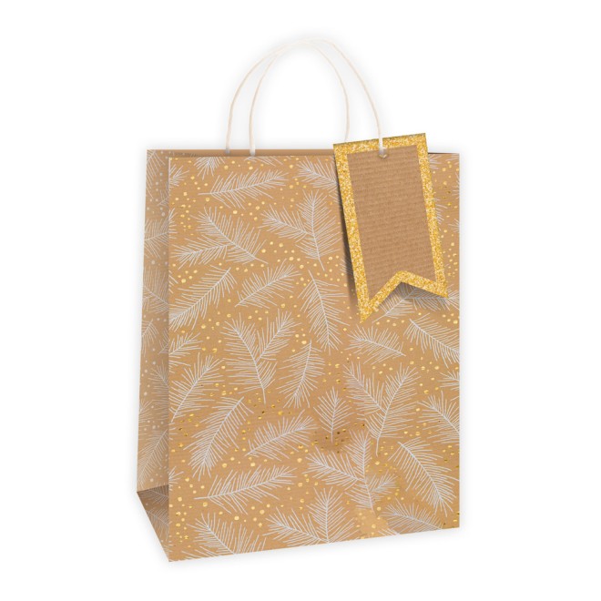 Weihnachtstasche Kraftpapier medium