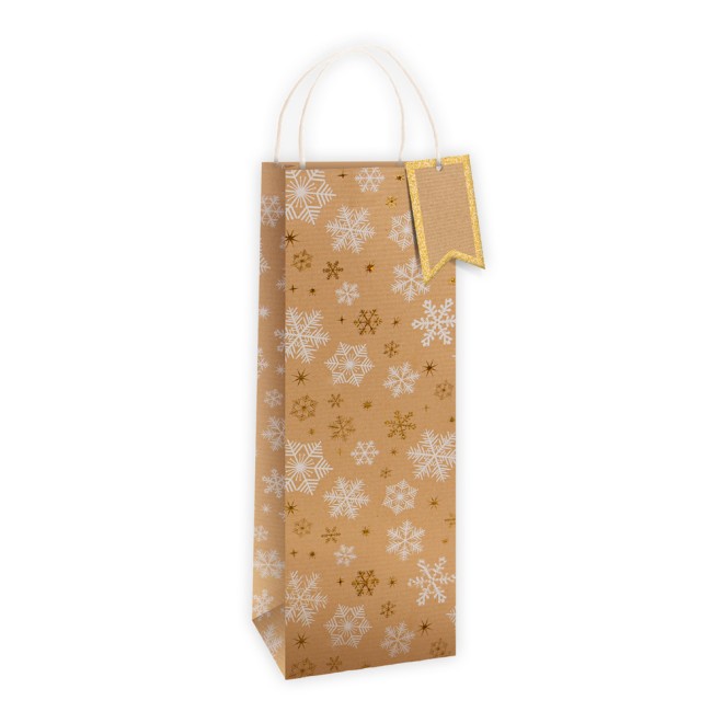 Weihnachts Flaschentasche Kraftpapier