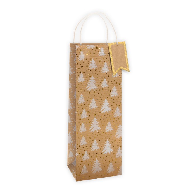 Weihnachts Flaschentasche Kraftpapier