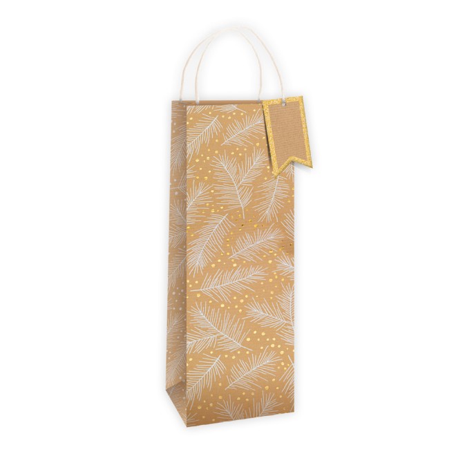 Weihnachts Flaschentasche Kraftpapier