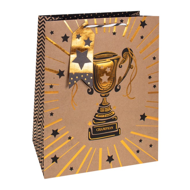 Geschenktasche "Herrentasche" Kraftpapier groß