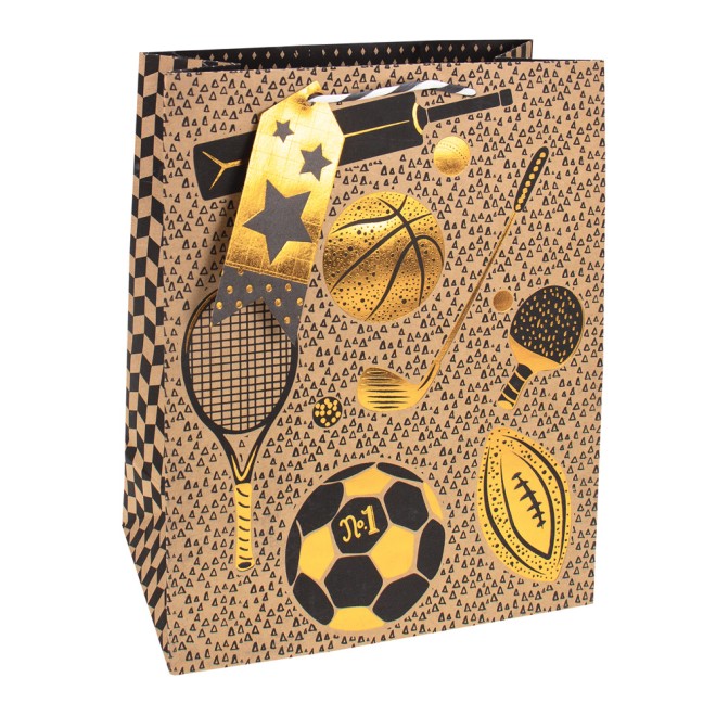 Geschenktasche "Herrentasche" Kraftpapier groß