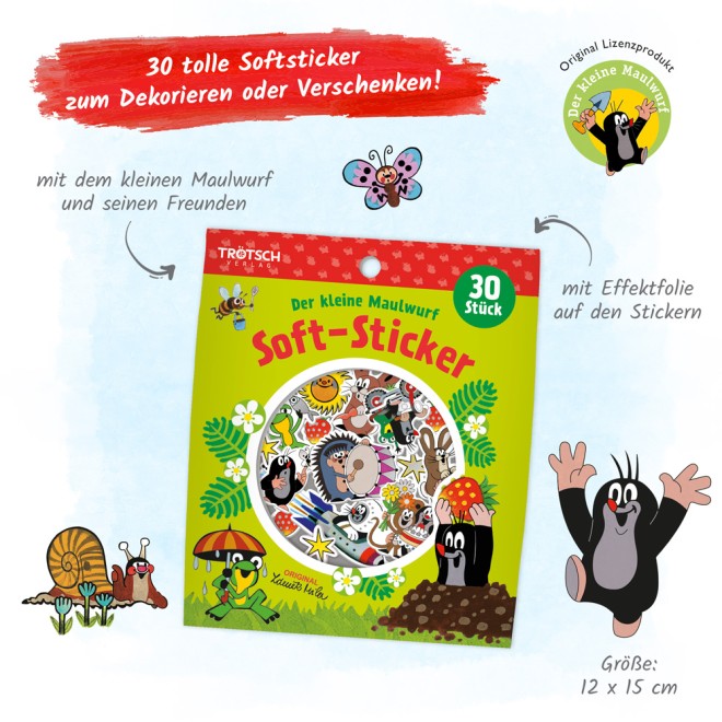 DER KLEINE MAULWURF Soft-Sticker
