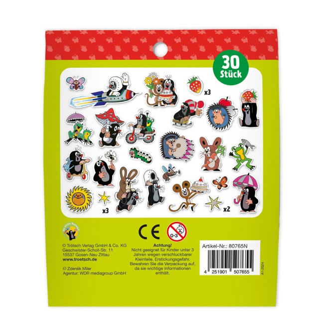 DER KLEINE MAULWURF Soft-Sticker