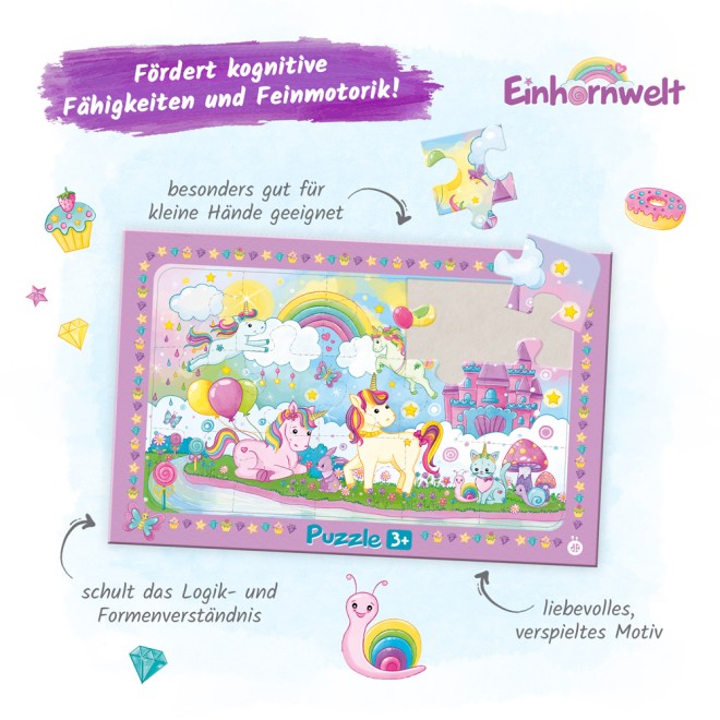 Rahmenpuzzle "Einhornwelt"