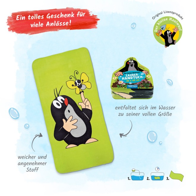 DER KLEINE MAULWURF Zauberhandtuch groß