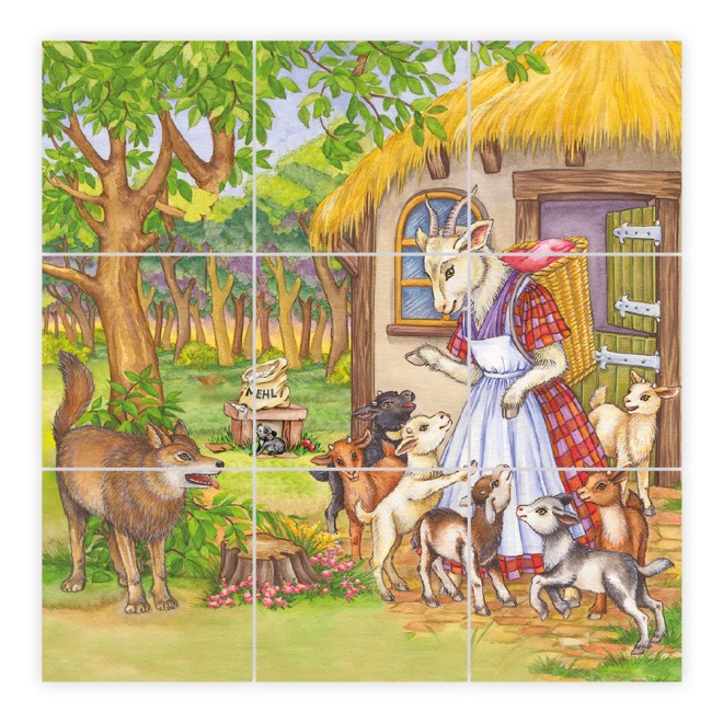Holz-Bilderwürfel Märchen