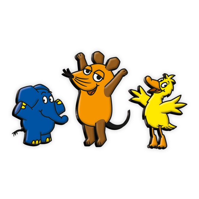 Die Maus 3er Set Magnete "Drei Freunde"