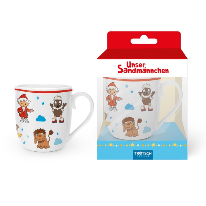 Unser Sandmännchen Kindertasse Geschenktasse aus Porzellan Sandmännchen und Freunde