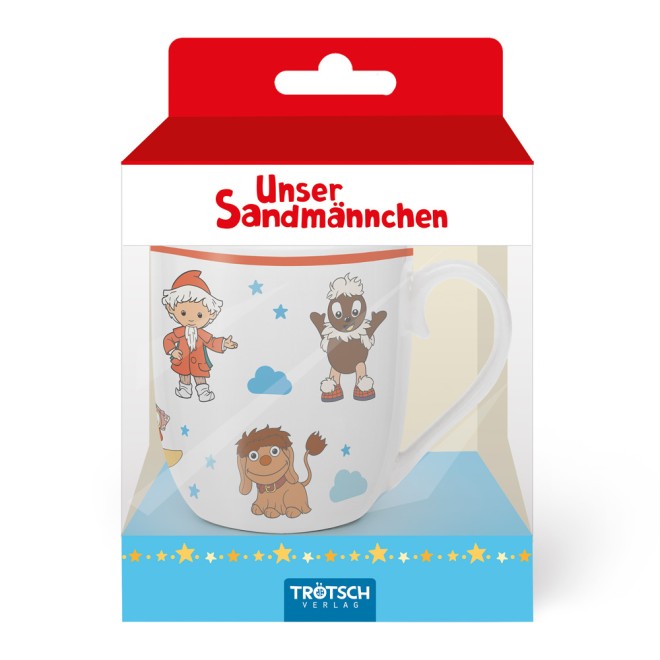 Unser Sandmännchen Kindertasse Geschenktasse aus Porzellan Sandmännchen und Freunde
