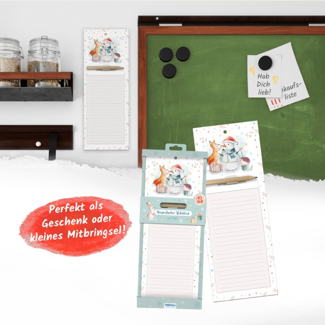 Notizblock mit Stift "Winterwald"