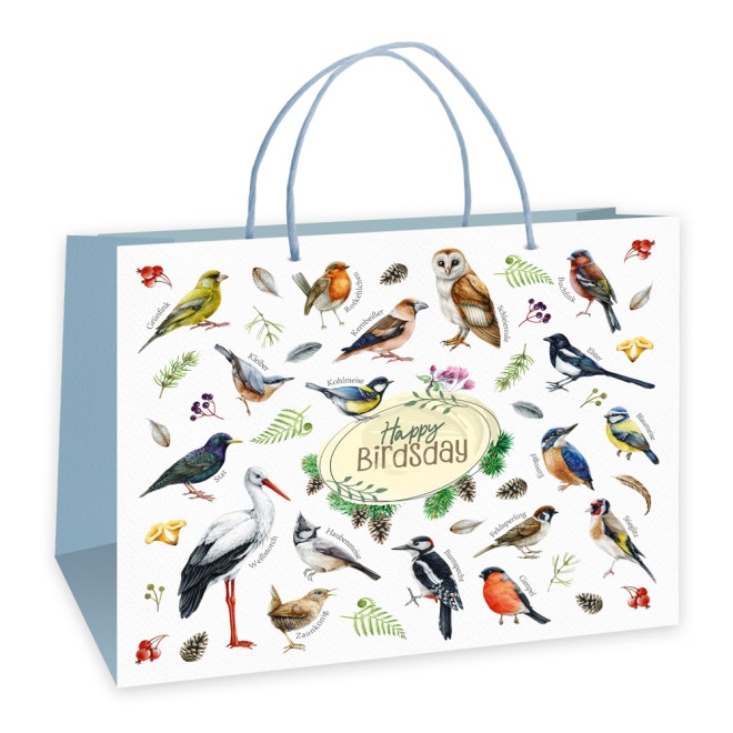 Geschenktasche Unsere Vogelwelt "Happy Birdsday"