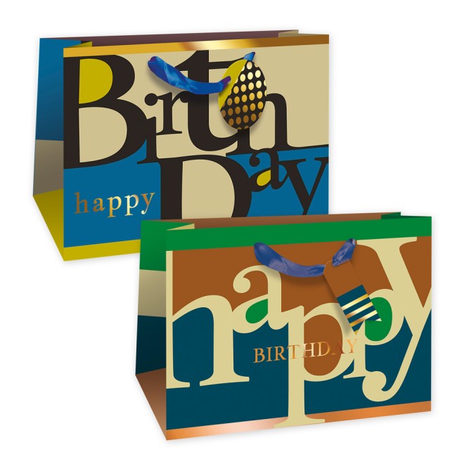 Geschenktasche quer "Happy Birthday"