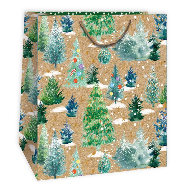 Weihnachtstasche Kraftpapier groß