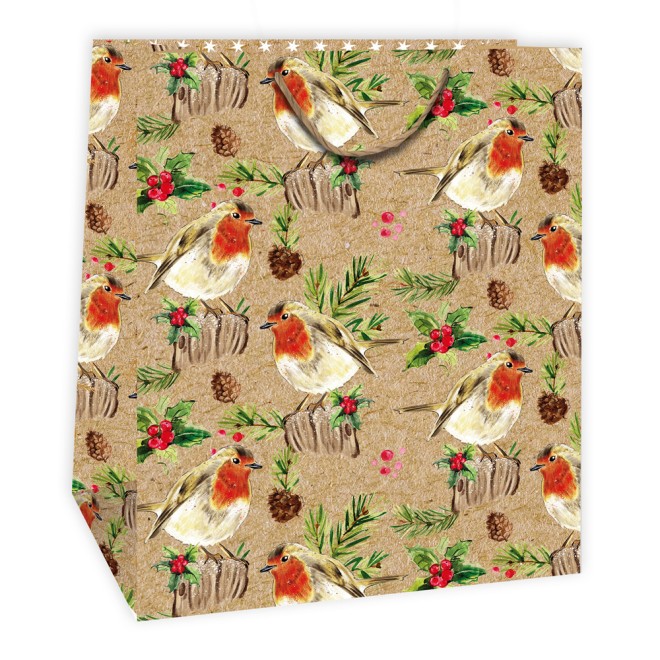 Weihnachtstasche Kraftpapier groß