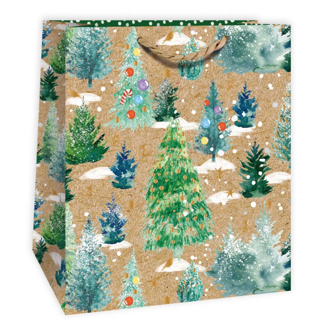 Weihnachtstasche Kraftpapier medium