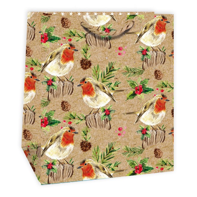 Weihnachtstasche Kraftpapier medium