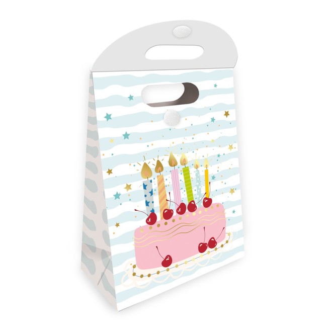 Geschenktasche mit Verschluss medium Birthday