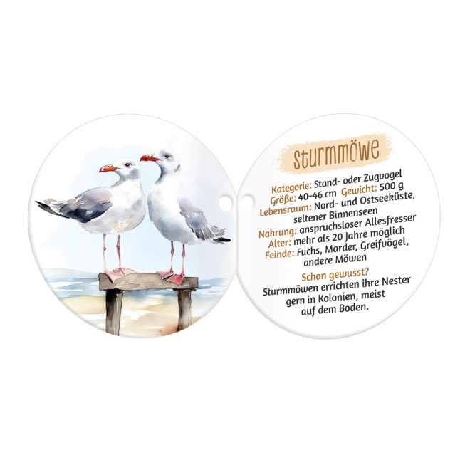 Plüsch-Möwe Natur 18 cm
