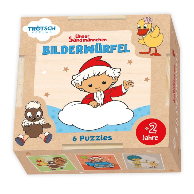 Unser Sandmännchen Bilderwürfel aus Holz