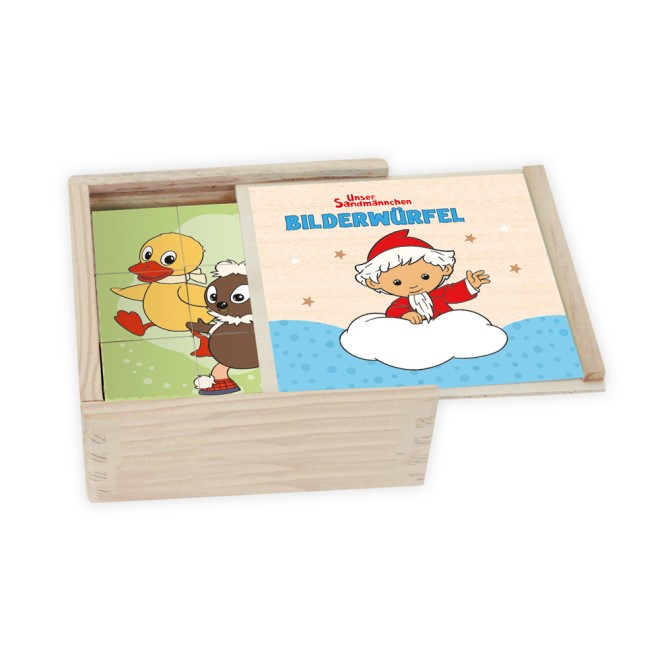 Unser Sandmännchen Bilderwürfel aus Holz