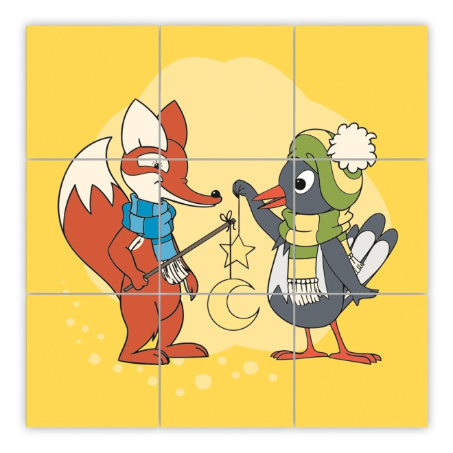 Unser Sandmännchen Bilderwürfel aus Holz