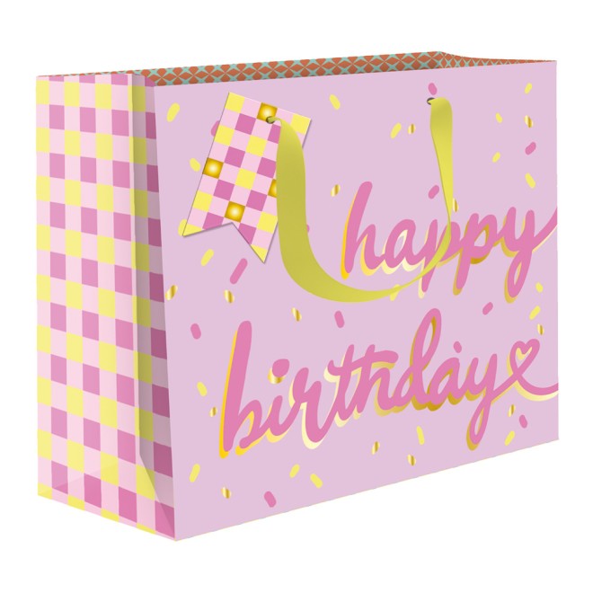 Geschenktasche Happy Birthday groß quer