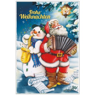 3D-D Faltkarten Lustige Weihnachtszeit