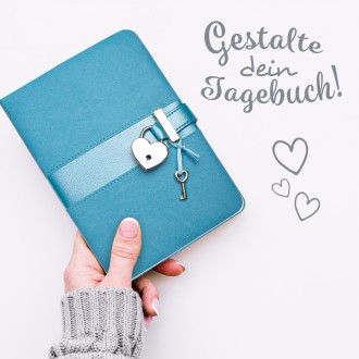 Tagebuch matt & shiny blau