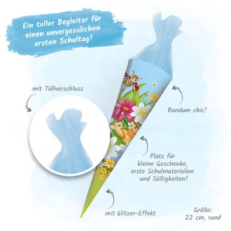 Schultüte Wiesenfreunde 22 cm