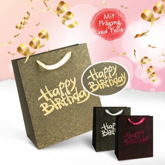 Geschenktasche "Happy Birthday" groß