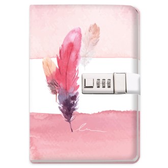 Tagebuch mit Zahlenschloss "Feather"