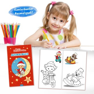 UNSER SANDMÄNNCHEN Malbuch/Ausmalbuch mit Stickern