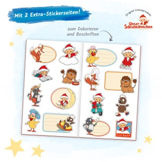 UNSER SANDMÄNNCHEN Malbuch/Ausmalbuch mit Stickern