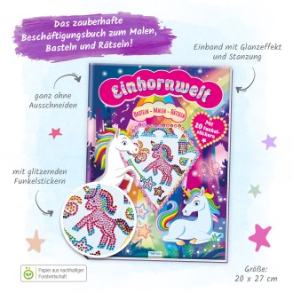 Mal- & Bastelbuch "Einhornwelt - basteln, malen, rätseln"
